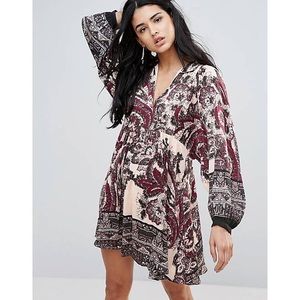 Free People Say You Love Me Printed Mini Dress